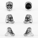 Anel em Aço Inoxidável Caveira de Barba