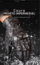 Luva de Couro Impermeável Térmica