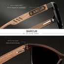 Óculos Barcur com Hastes de Madeira de Nogueira