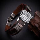 Pulseira de Couro Route 66
